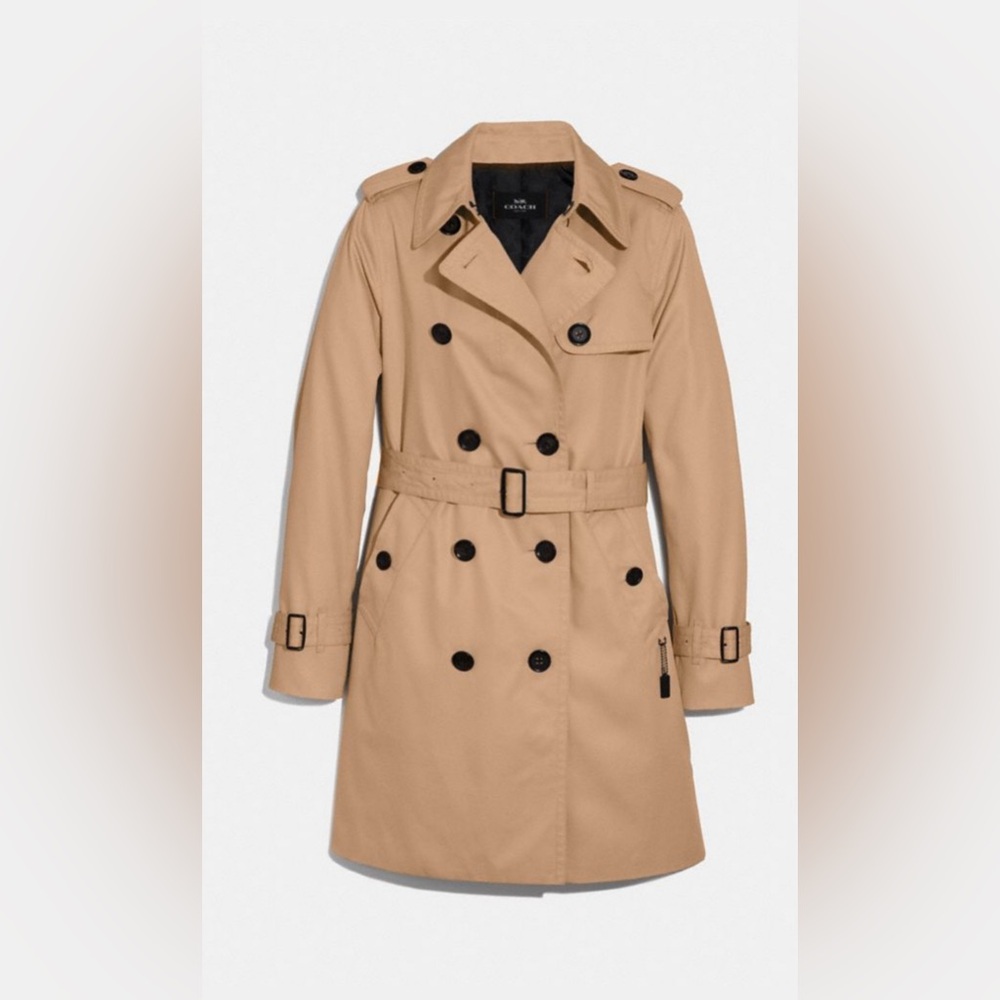 Coach khaki trench coat